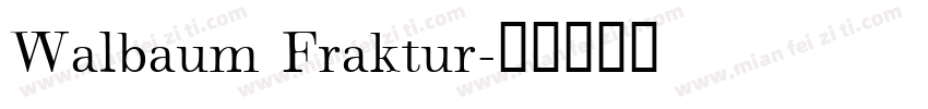 Walbaum Fraktur字体转换